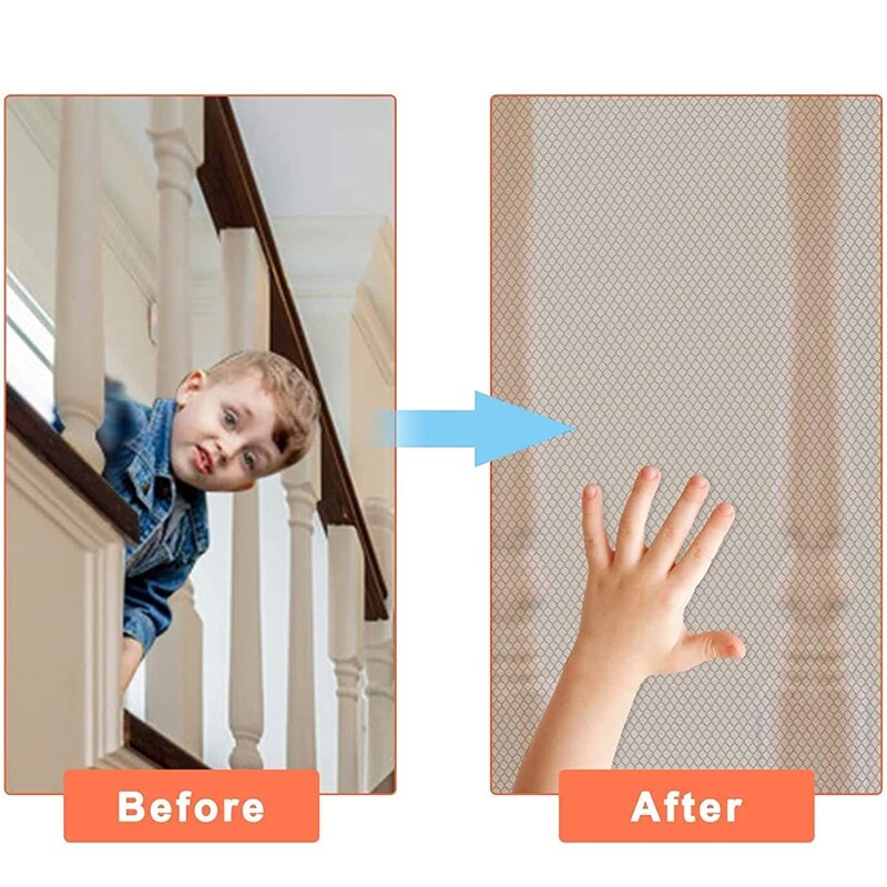 Banister Guard Colorful Mesh Baby Safety Stairs Thicken Rail Net Child Proofing Balcony Staiway Railing Protective Net
