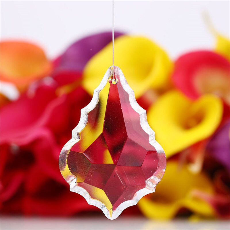 1pc 50mm glas prisme krystal lysekrone hængende vedhæng ahorn + ottekantede perler glas ornament krystal prisme hængende vedhæng
