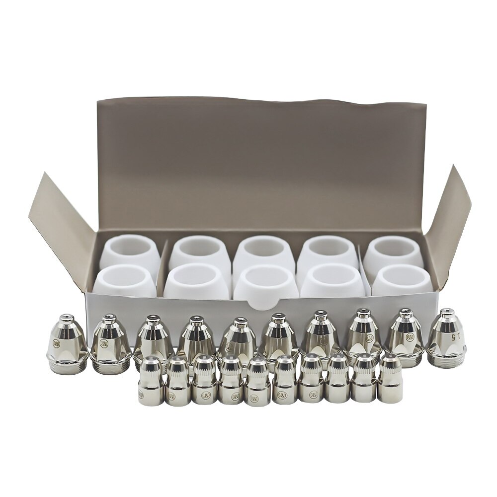 30Pcs P-80 Plasma Cutter Fakkel Cup Elektroden Bedekt Uiteinden 1.5 80Amp Vervanging