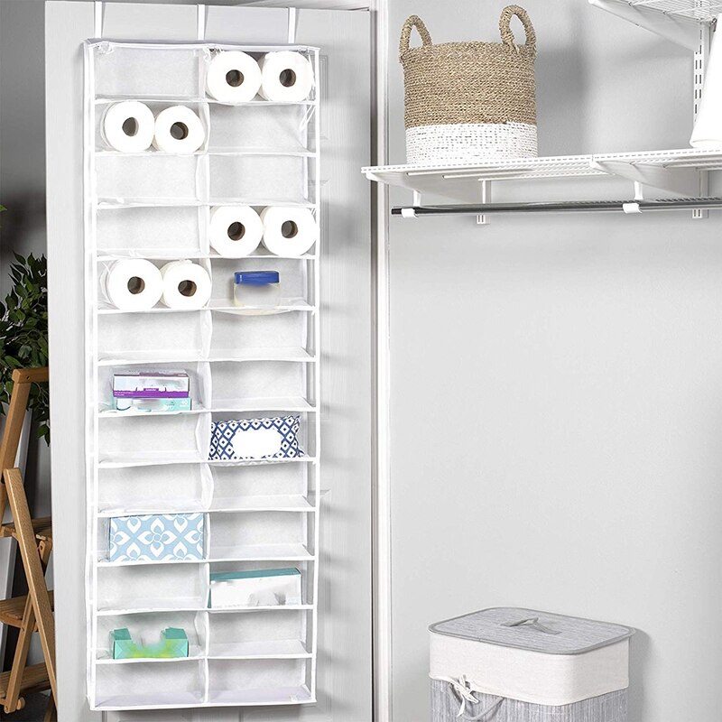 26 Pocket over the Door Shoe Organizer Hanging Shoe Shelves Closet Organizer 26 Pockets