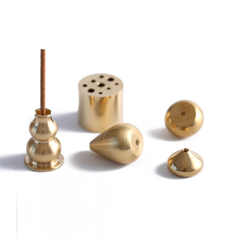 F 1 quemador de incienso portátil multiusos forma de gota de agua soporte de incienso de latón hogar Oficina casa de té suministros budistas Zen