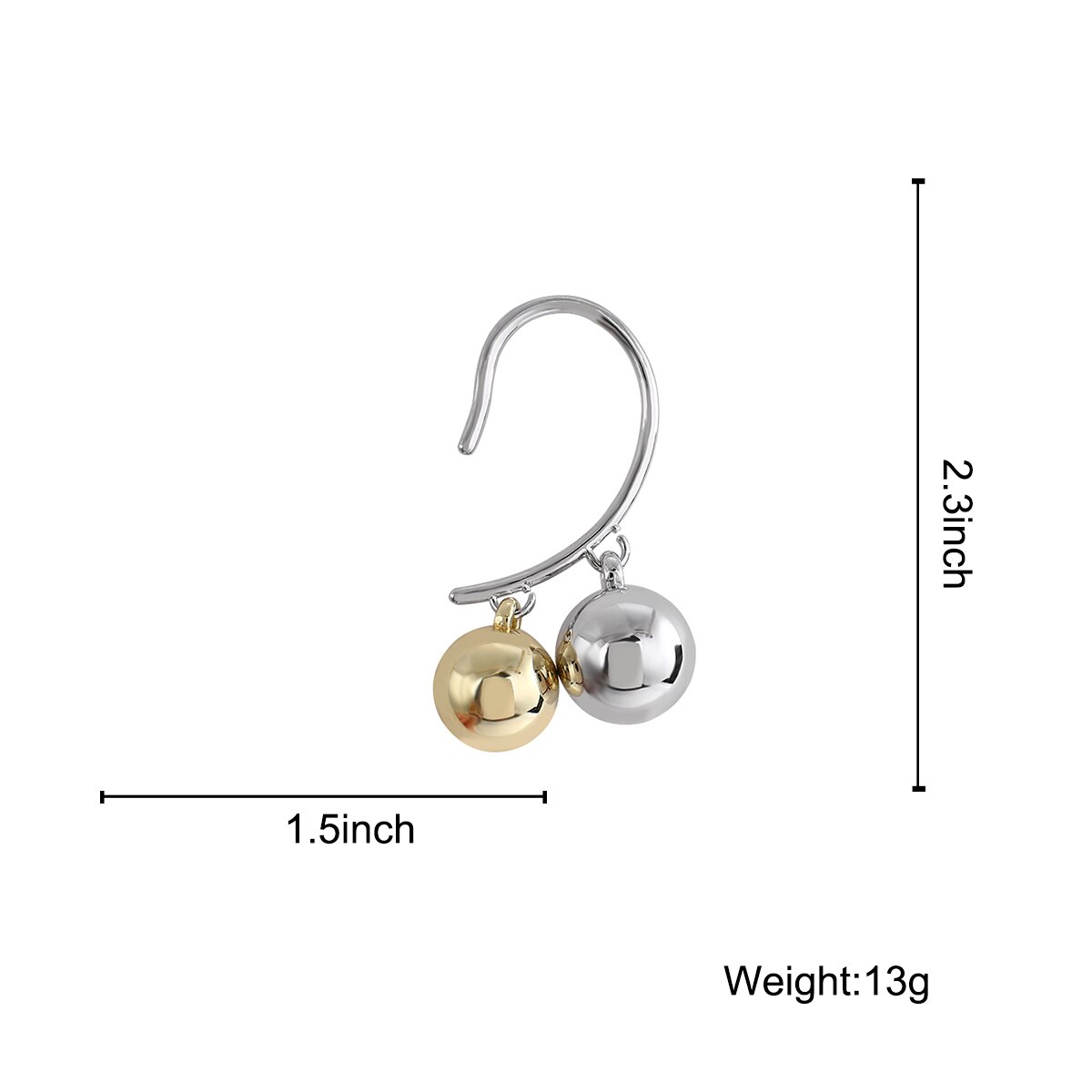 Aensoa Trendy Dubbele Bal Clip Oorbellen Oorhaak Metalen Oor Clips Zonder Doorstoken Oren Sieraden Oorbellen Manchet Vrouwen clips