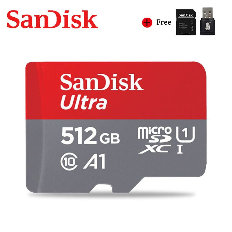 SanDisk-tarjeta de memoria 256GB, Microsd Clase 10, 32GB, 16GB, 200GB, 128GB, 64GB, 98 MB/S