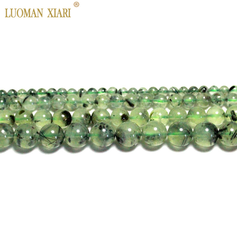 Feine AAA 100% Natürliche oben Grün Prehnite Runde Naturstein Perlen Für Schmuck Machen DIY Armbinde Halskette 4/6 /8/10mm