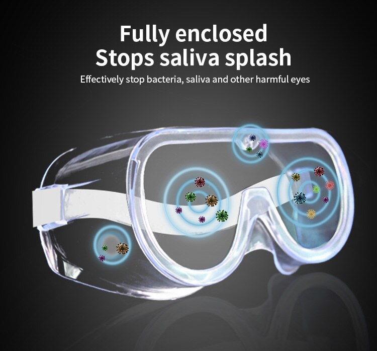 JSHW Lab Chemistry Workplace Anti-Fog Anti-Virus Anti-Impact Eyewear Personal Protective Isolation Goggles PPE Saftey Glasses