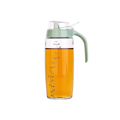 550ML szczelny zbiornik oleju szklany dzbanek sos łodzi ocet sos sojowy butelka oleju sezamu naczynie na olej ocet butelki narzędzia kuchenne: zielony