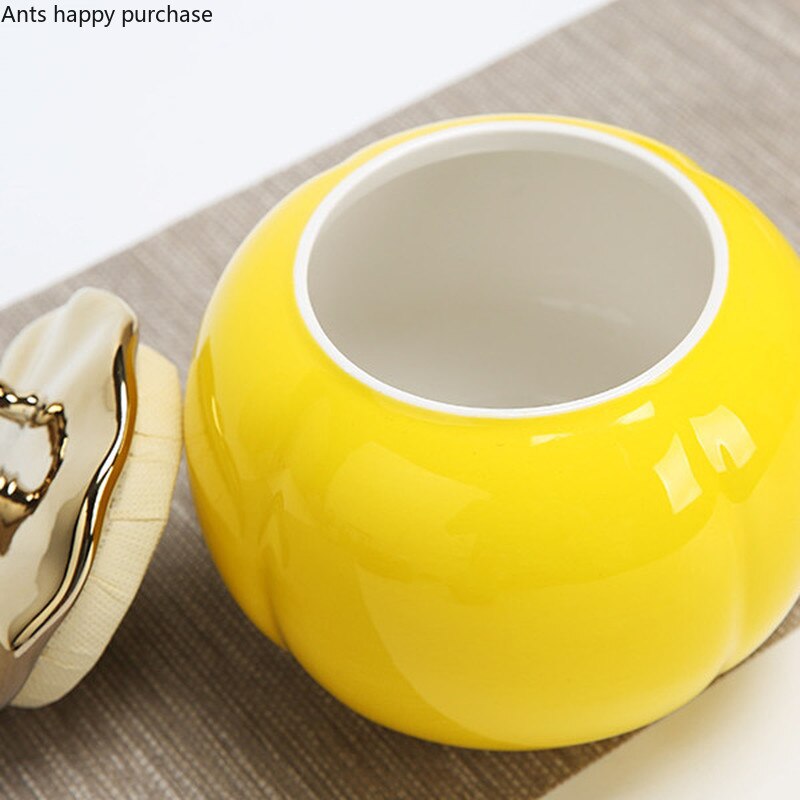 Pot à thé en céramique pour citrouille, plusieurs couleurs, réservoir de finition, scellé, plusieurs Styles, boîte de rangement Portable