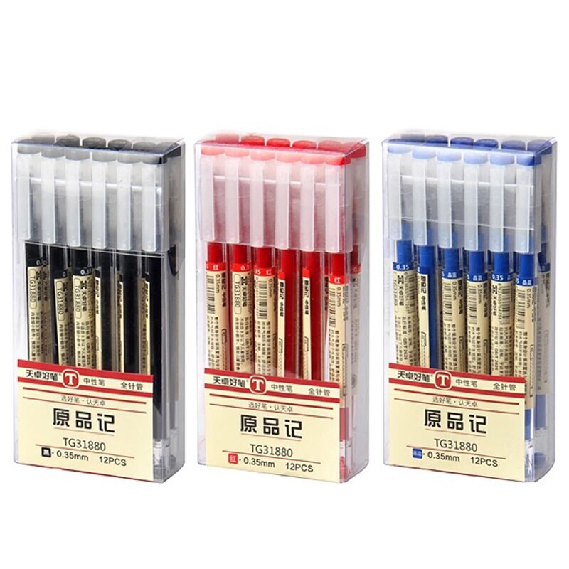 3 Pcs/lot MUJI stylo japonais Gel stylo 0.35mm noir bleu rouge encre stylo fabricant stylo école bureau étudiant examen écriture papeterie approvisionnement