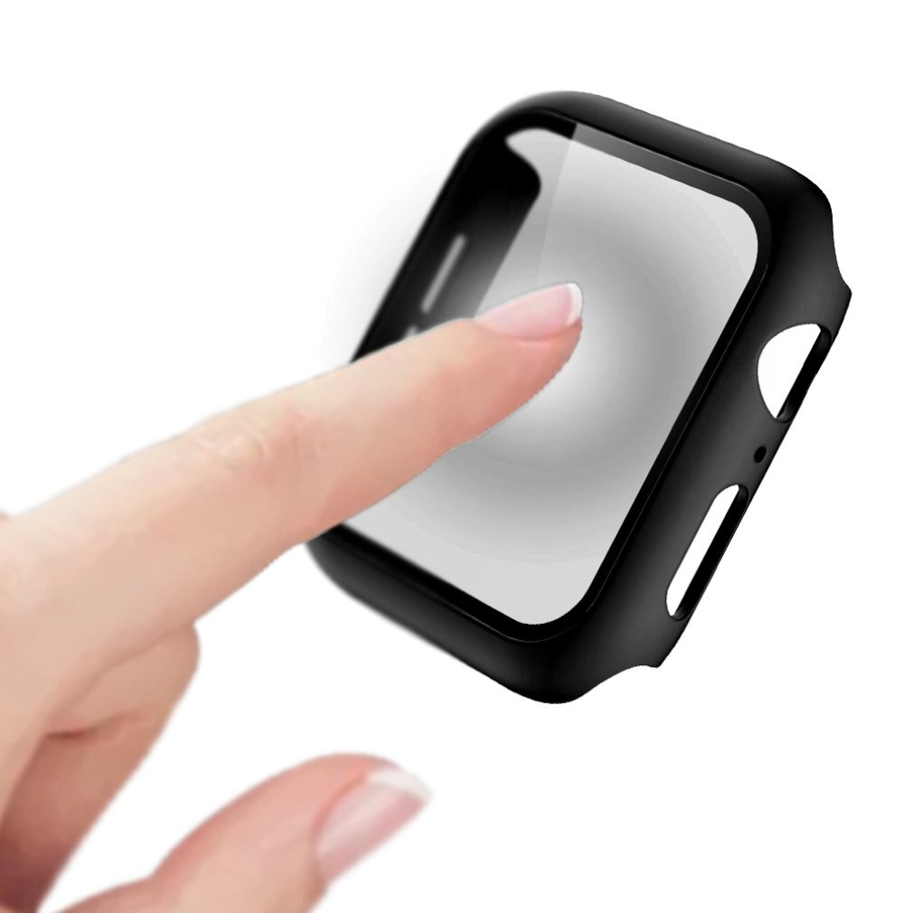 Bumper Voor Apple Watch Serie 6 Se 5 4 3 Pc Case Voor Iwatch Dunne Protector Plastic Black Frame 40 44 38 42 Mm Case Band
