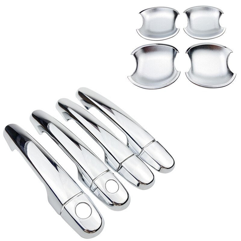 Chrome Exterieur Deurgreep Cover Trim Auto Sticker Voor Toyota Corolla Yaris Vios Hilux Vigo 2005: 2 Keyhole DOORBOW