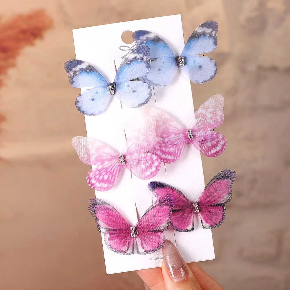 Horquillas de mariposa para niña, lazos para bebé que no daña el cabello, horquillas de Boutique súper bonitas, accesorios para el cabello de para mujer: Lavanda