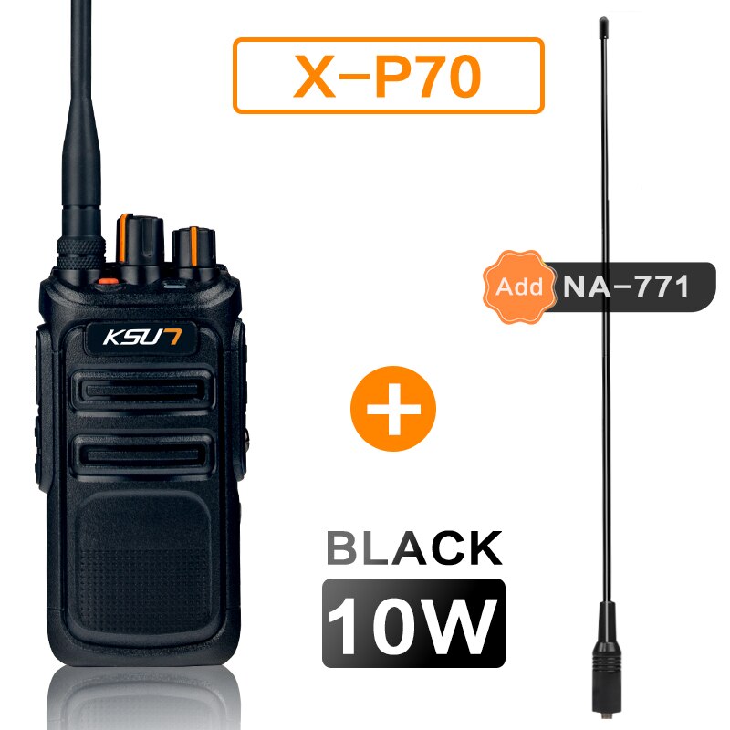 10W Walkie Talkie Uhf Radio Handheld Walkie-Talkie Radio Zender Woki Toki Scanner Radio Walkietalkie IP67: X-P70 with NA771