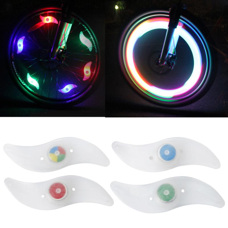 Reflectores LED de 3 modos de Flash para bicicleta, luz de radios de arco iris, pezón de rueda impermeable, accesorios de ciclismo de montaña, piezas de repuesto