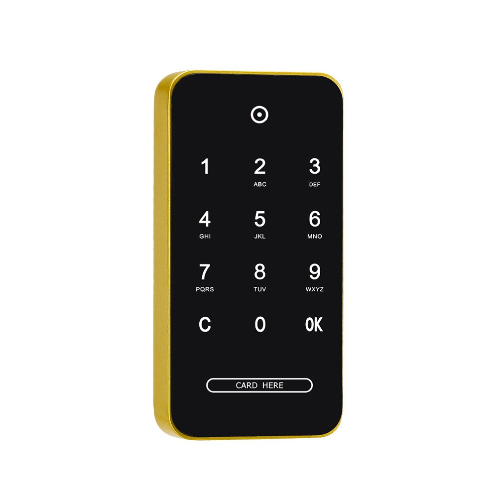 Smart Password Code Cabinet Drawer Lock ID RFID EM Card Sensing Lock For Hotel Gymnasium School: Gold