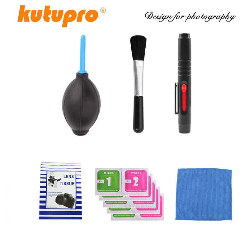Kutupro SLR camera cleaning kit past Digitale schone pakken Blazen papier lensreinigingsdoekje borstel levert gereedschap voor camera 6in1