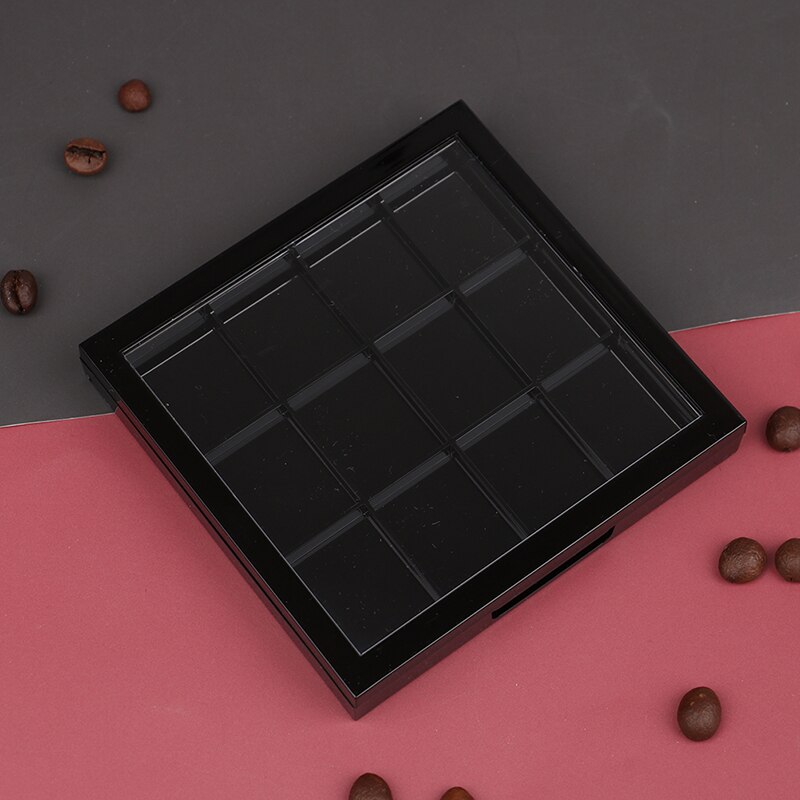 12 gitter palette øjenmakeup opbevaringsboks til kvinder piger begyndere tom øjenskygge skål gør det selv øjenskygge
