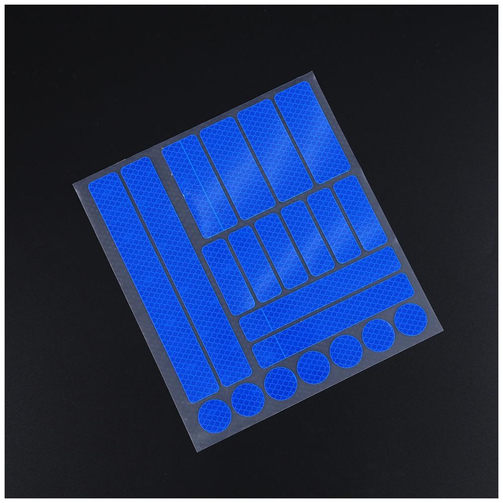 Accessoires de voiture réflecteur de bande réfléchissante réfléchissant Moto autocollant réfléchissant pour cadre de vélo autocollants Auto ruban décoratif: Blue