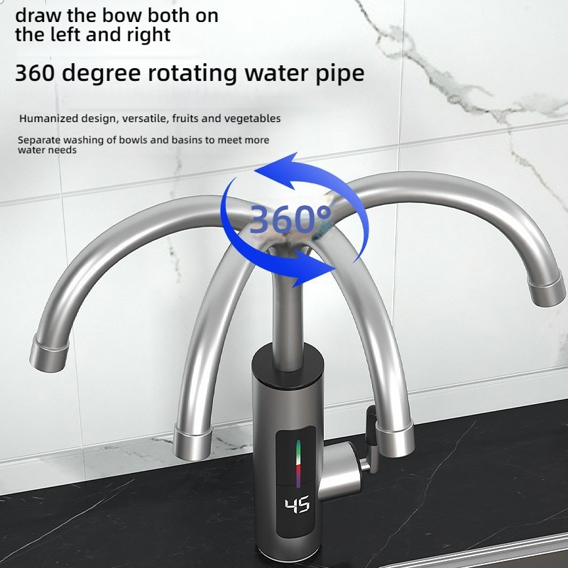 3000W 220V Electric Kitchen Water Heater Tap Instant stainless steel Water Faucet Heater Cold Heating Faucet Water Heater
