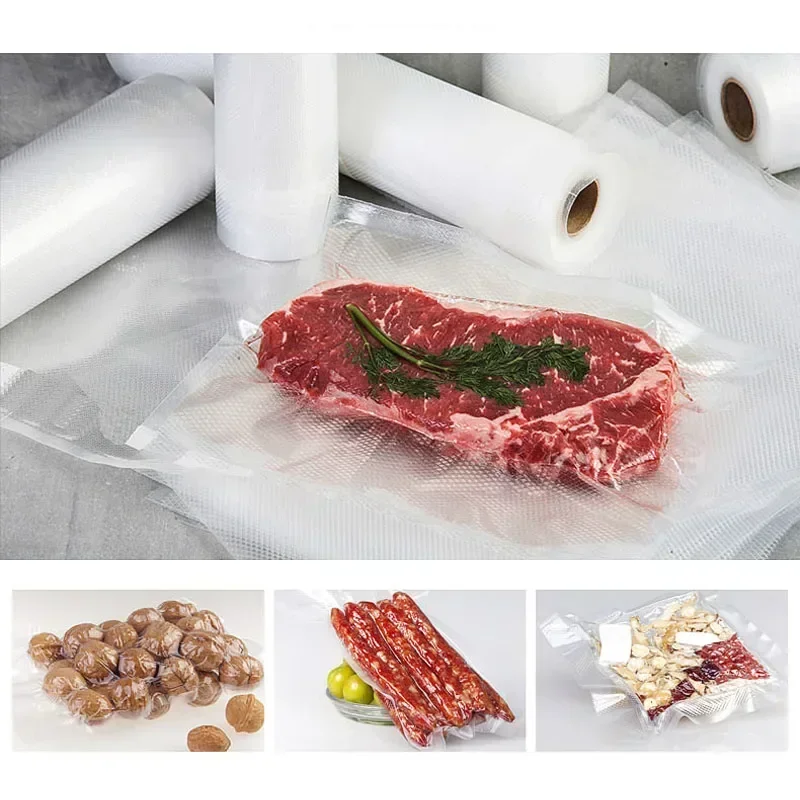 Lebensmittel-Vakuum beutel für Sous-Vide-Aufbewahrung verpackungs beutel für Vakuum ierer Fleisch Obst Gemüse 500cm/Rollen