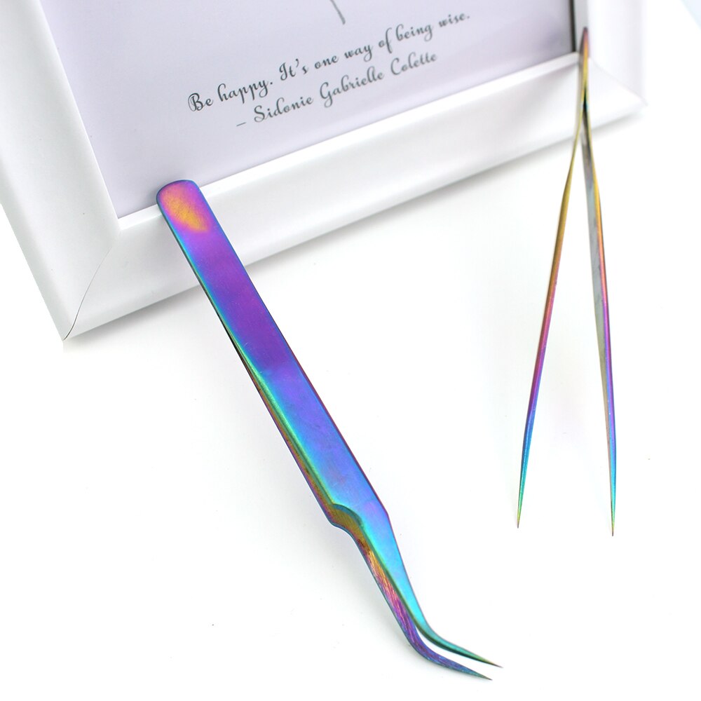 ERUIKA 1 pcs Chameleon Wenkbrauw Pincet Rvs Extension Clip Ultra Precisie Picker voor Rhinestone Wimper Makeup Tools
