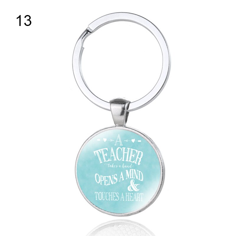 Voor lerarendag, onderwijsassistent, glazen hanger, sleutelhanger, sleutelhanger, waardering voor leraren, op voorraad: 13