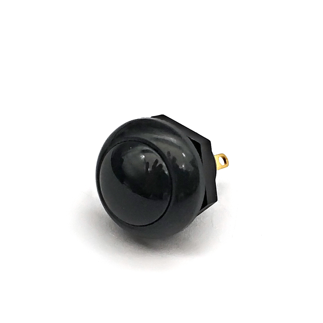 0TT0 Knopfschalter, rund, 12 mm, flacher Kopf, wasserdichter Knopf, Druckknopfschalter, runder flacher Kopf, zurücksetzen-Schalter