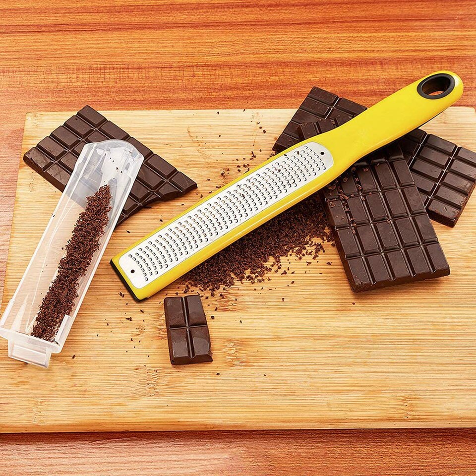 Rustfrit stål citron zester rivejern køkkenredskab til citrus ingefær muskatnød hvidløg chokolade frugter