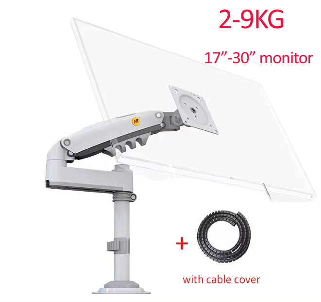 NB H100 22-35" 17"-30" GasveerMonitor Houder Arm Full Motion LCD TV Mount 2-9kg 2-12kg ergonomische dubbele arm klembeugel USB3