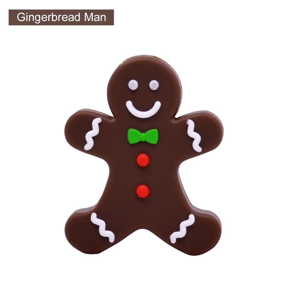 Chipal kerst kabel bijt squishy speelgoed beschermer voor iphone usb beschermkabel oplader telefoon accessoire kerst: Peperkoekenmannetje