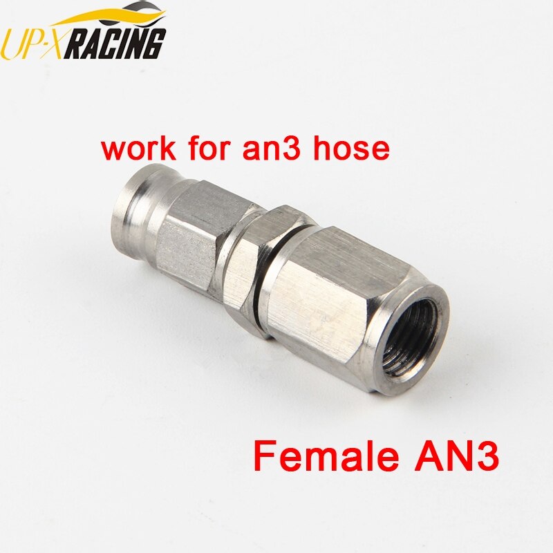 car motorcycle Motor Bike hydraulic Teflon brake hose stainless steel swivel banjo fitting turbo oil line Fitting AN3 end