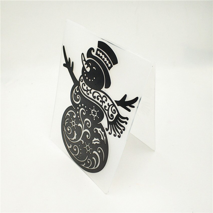 10.5x14.5cm snowman Embossing folders Plastic bump Scrapbooking DIY Template Fondant indentation Cake Photo Album Card Make