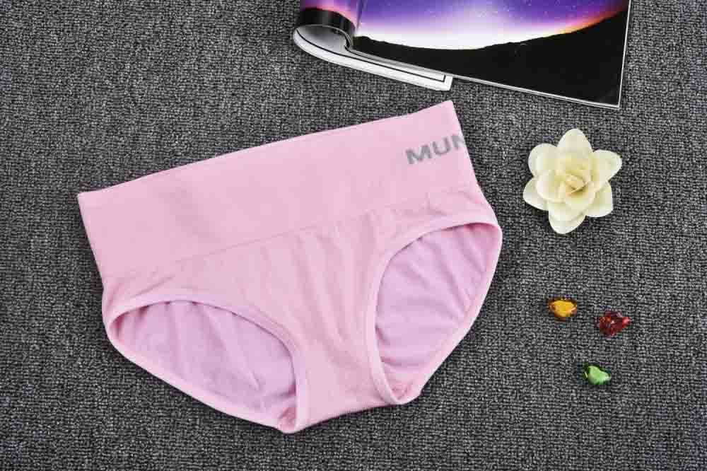 Lomonling Thong Panties Panties Women 5 Colors Japan Munafie Memory Fiber Abdomen Hip Sculpture In The Waist Triangle Underwear: Pink