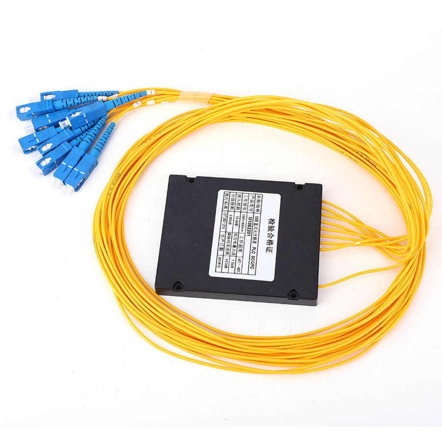 1X8 Glasvezel Singlemode Plc Fiber Splitter Sc/Upc Plc Splitter Module 1:8