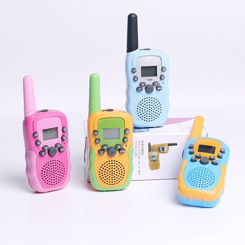 2pcs OPPXUN T388 Mini Children Walkie Talkie Kids Portable Ham Radio Station Cb UHF Headset Transceiver Christmas Telefon