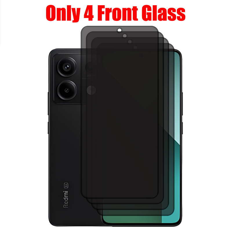 Para redmi note 13 pro vidro redmi note 13 4g 5g vidro temperado anti peep protetor de tela de privacidade para redmi note 13 pro 4g 5g: Azul marinho / Bundle3: