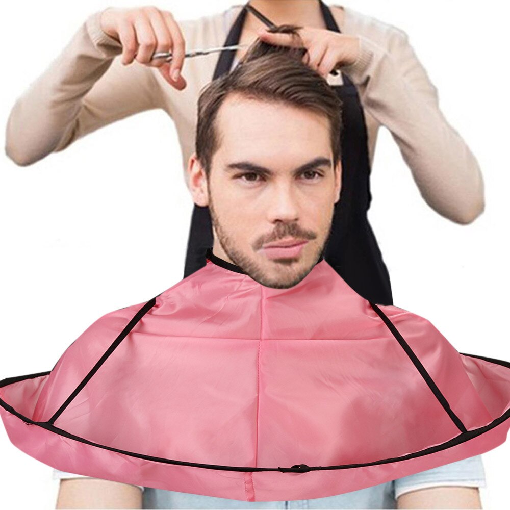 Taglio dei capelli Mantello Ombrello stereo Traspirante Panno Capelli Professionale del Salone di Taglio di Capelli Grembiule Parrucchiere Panni Del Capo Salone di Barbiere: Colore rosa