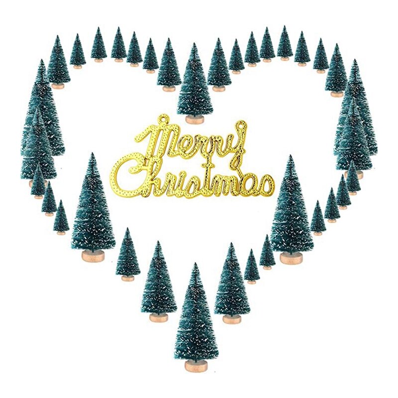 12 Pezzi Mini Albero Di Natale Mini Alberi Di Neve Di Sisal Inverno