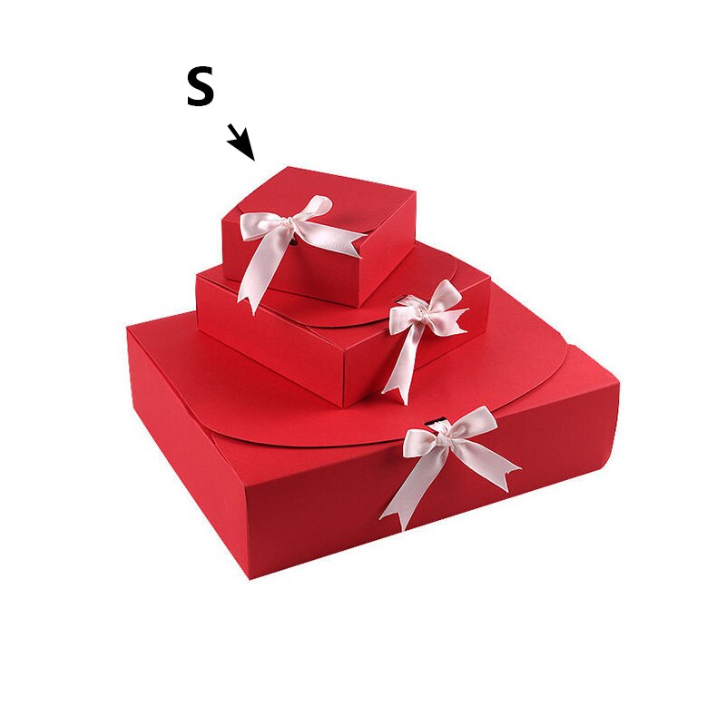 StoBag – boîte Kraft pour biscuits, emballage pour chemise de joyeux noël, impression personnalisée pour anniversaire et mariage, 10 pièces: Medium / Rouge