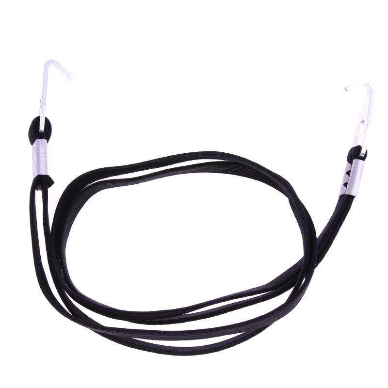 80cm elastisk bagasje tau sykkel sykkel sykling krok bandasjerem belte boks bære 50g pakning tau glipper utstyr tilbehør  d40: Svart