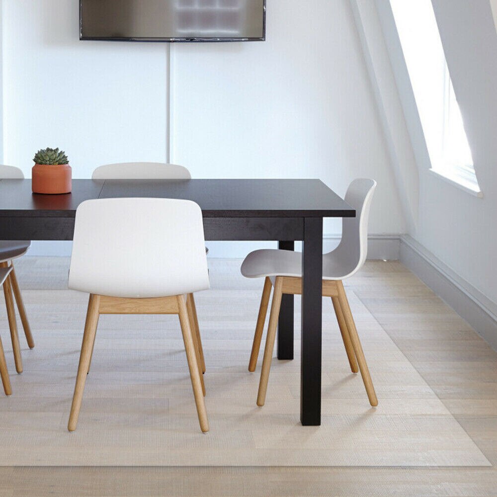 Floortex Valuemat Basic Vloerbeschermingsmat, Rechthoekig, Voor Harde Vloeren Dikte 0 16 Mm L 1200 X B 900 Mm Vinyl Transparant