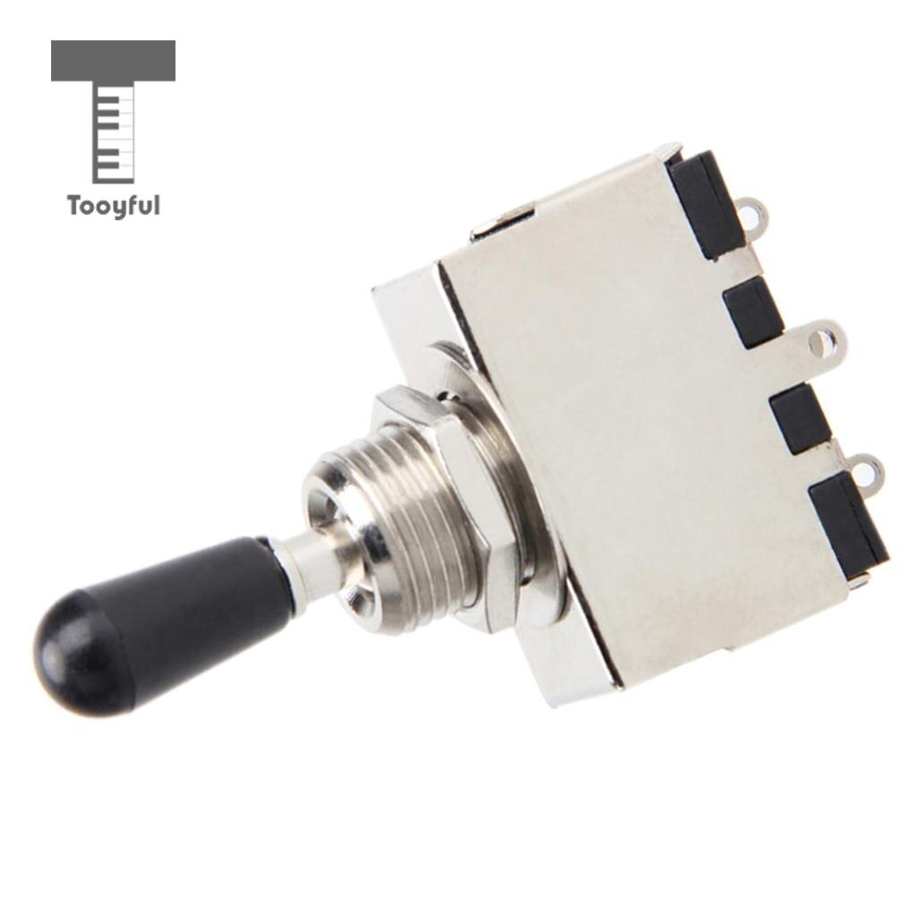 Tooyful Vervanging 3 Manier Schakelaar Pickup Selector W/Zwarte Knop Voor Lp Elektrische Gitaar Onderdelen
