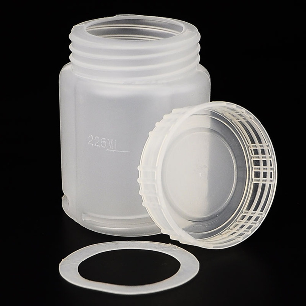 2Pcs 225ml HDPP Plastic Sampling Bottle,Sample Vessel,130C High Temperature