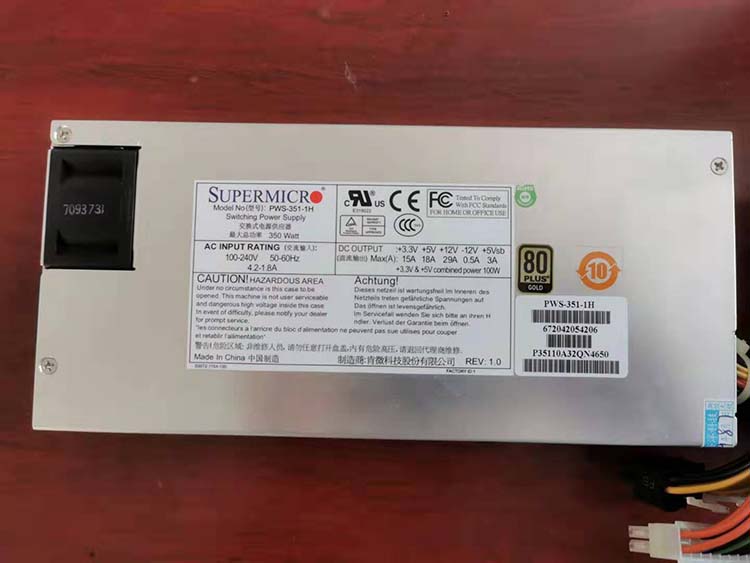 Supermicro pws -351-1h 1u server power plus 350w