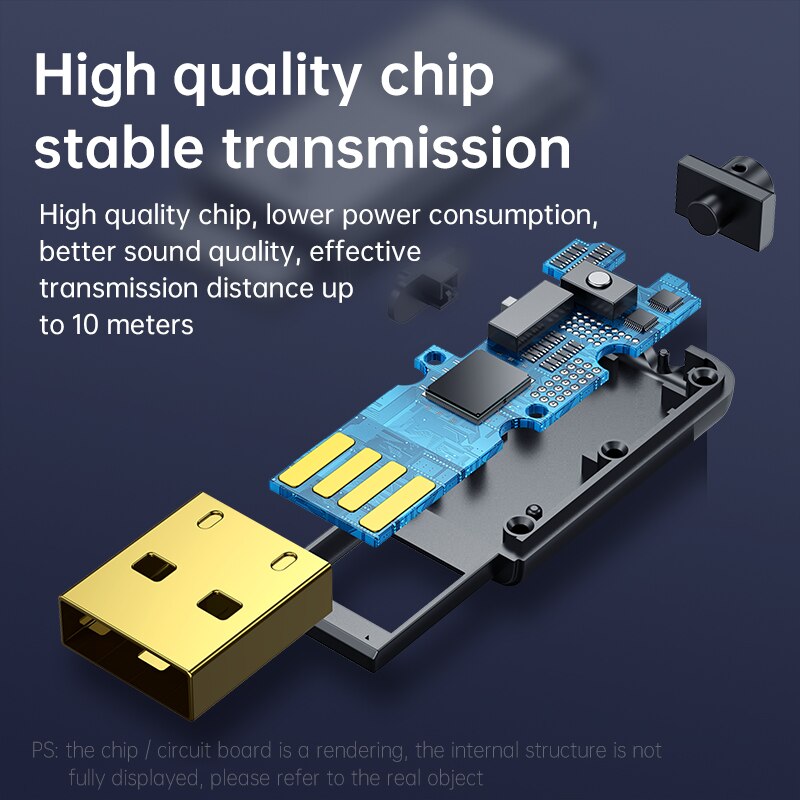 2 In 1 Bluetooth 5.0 Aux Adapter Audio Receiver Transmitter Filament Cable Smart compatibility For Computer TV Car Speakers