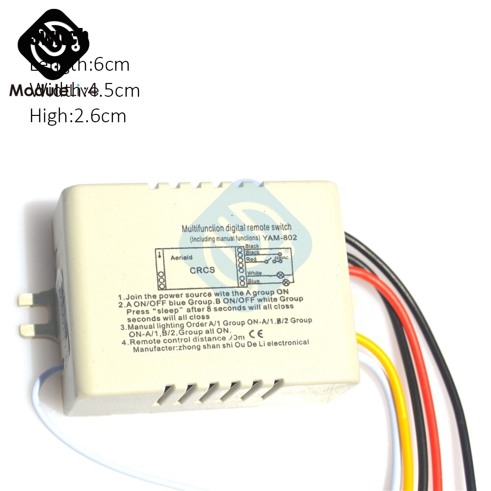 1/2/3/4 Way Channels Wireless Remote Control Switch ON/OFF 220V Lamp Light Wifi Remote Controller Switch Receiver Transmitter