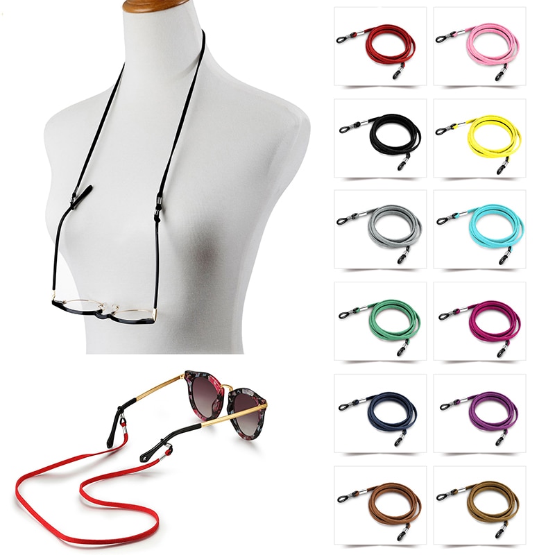 Faux mocka solglasögon sladd unisex glasögon kedja glasögon rem optiska glasögon glasögon lanyard sladdar