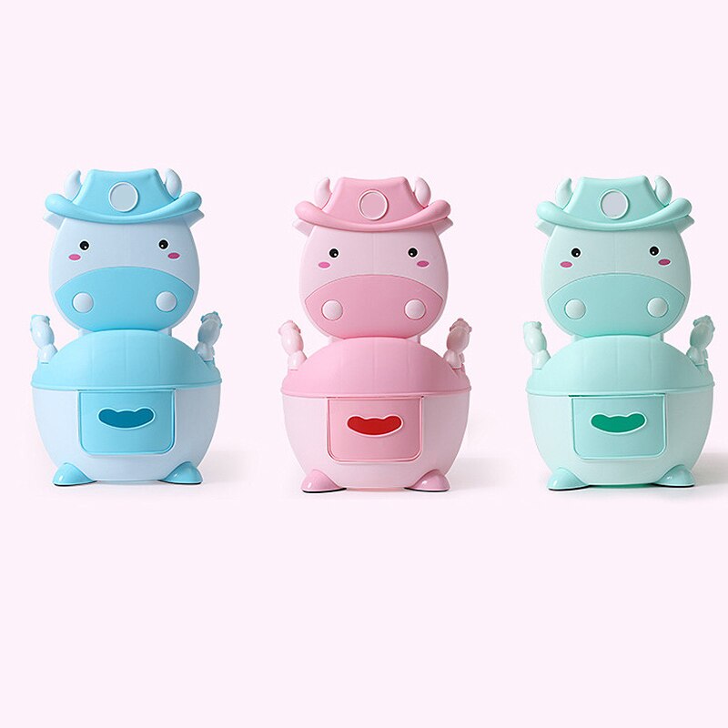 Cartoon Baby Pot Cute Toilet Seat Pot For Kids Potty Training Seat with Soft Mat Children's Potty Bowl Pot Training Toilet