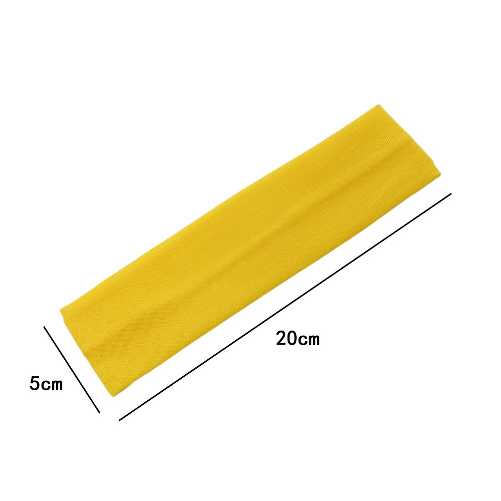 1pc women's/men's 19- color elastic yoga headband, running sweatband, outdoor gym hair band, turban fitness bandage, sports accessory