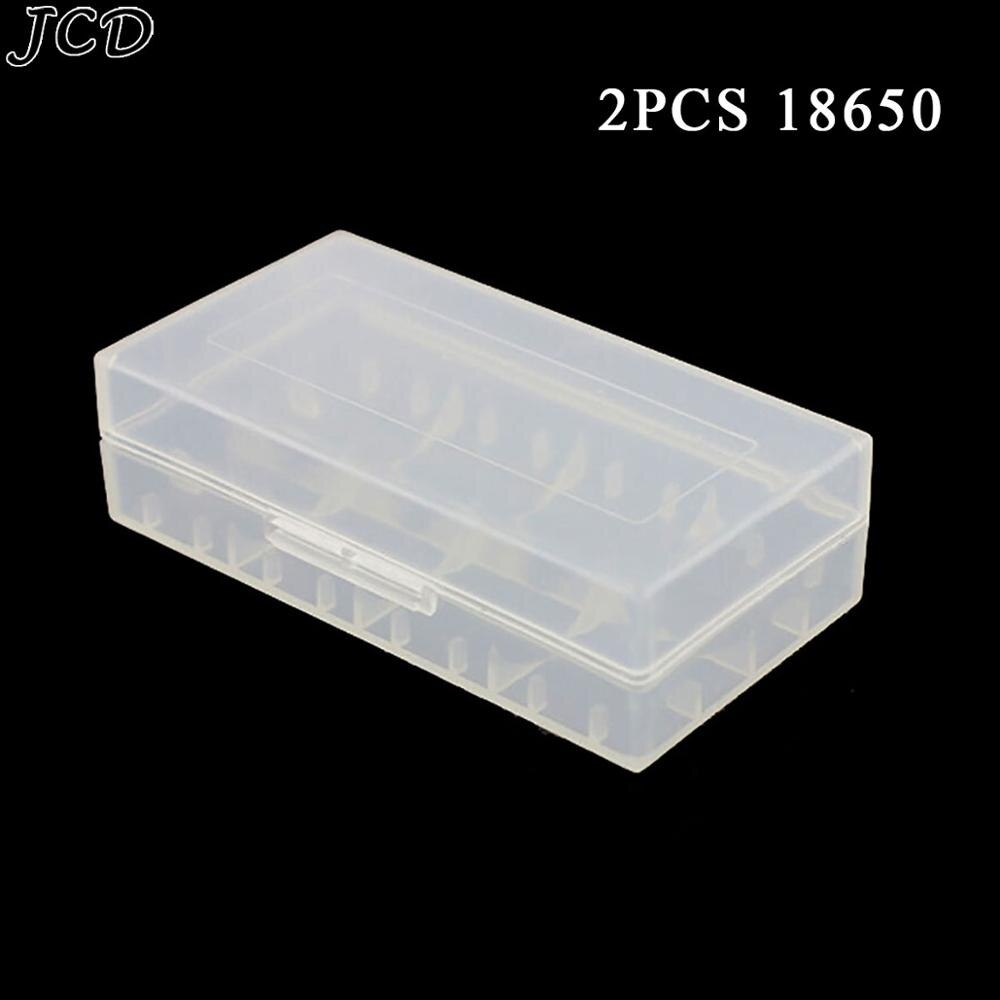 Jcd Hard Plastic 18650 Batterij Opbergdozen Case Houder Met Clip Voor 1/2/4/8x/10X18650 Oplaadbare Batterij Waterdichte Gevallen: 2Slot 18650