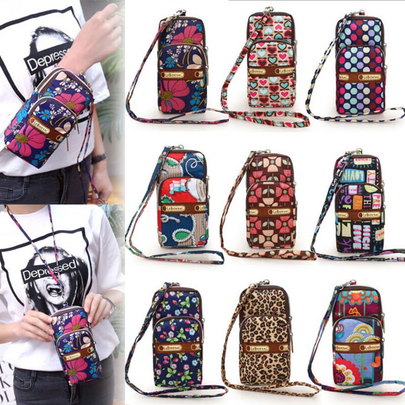 Womens Portable Shoulder Bag Girls Cell Phone 9 Colors Coin Purses Multi-color Small Cross Body Purse